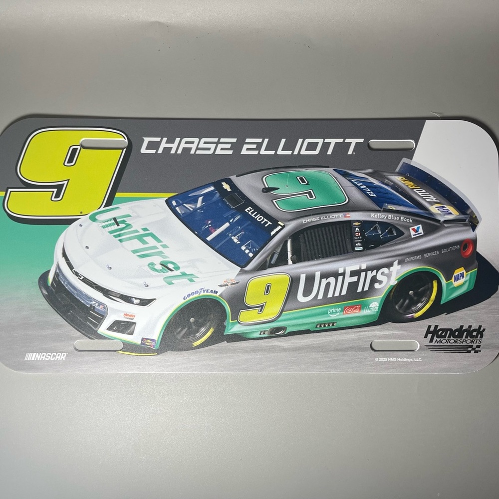 UniFirst NASCAR License Plate of Chase Elliott